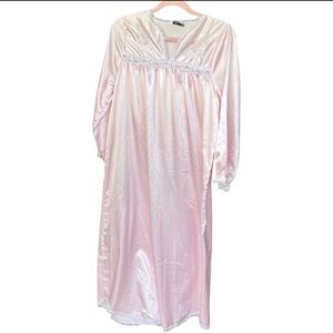 Jessica Alexander Womens Vintage Maxi Nightgown Size M Pink Cottagecore Prairie